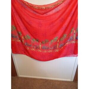 Carribean Silk Wrap/Scarf Multicolor 33" X 80"